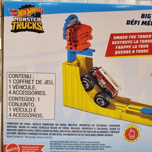 Hot Wheels Monster Trucks Big Air Breakout Playset 5 Alarm Die-Cast Firetruck - Picture 13 of 16